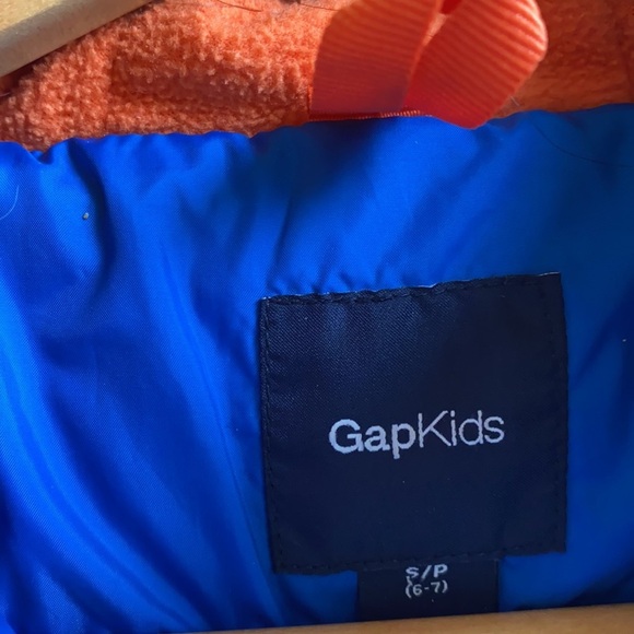❄️ Super Puffer Gap Kids S (6/7) Bright blue/orange - Picture 3 of 10